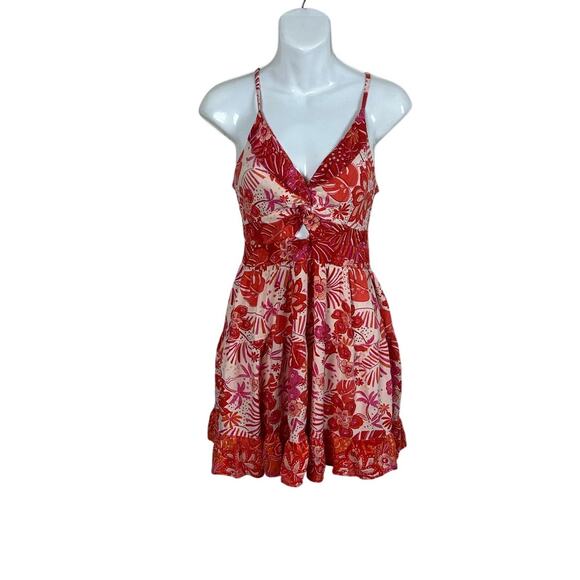 Angie Dresses & Skirts - Angie Orange Floral Dress size L